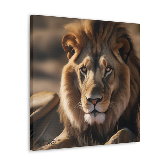 King Of the Jungle Lion Photography Close up Wall Art Canvas Gallery Wraps