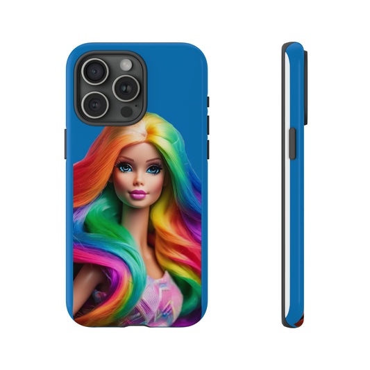 Rainbow Barbie Long Hair a play doll with Rainbows for Cell phone Tough Cases