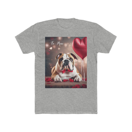 Be Mine T shirt Bull Dog with Hearts and Balloons Valentines Shirt Dog Mom Love