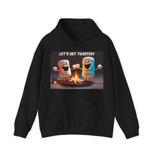 Let's get Toasted warm cozy camping hoodie marshmallows Unisex Hooded Sweatshirt